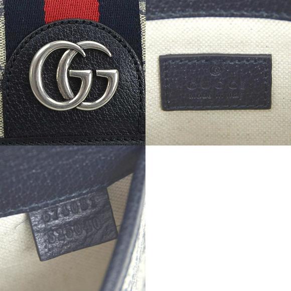 GUCCI Waist Bag Belt GG Marmont Supreme Canvas Navy Silver Men's 674081 e59275a - Picture 5 of 5